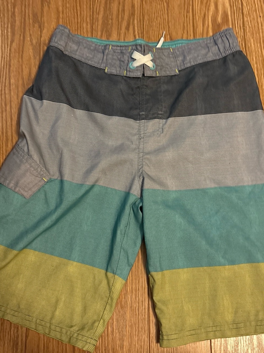 Cat & Jack Light Teal Swim Shorts with White Mesh Lining